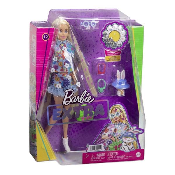 Barbie set za djevojčice s lutkom i dodacima za uređivanje Extra Flower Power