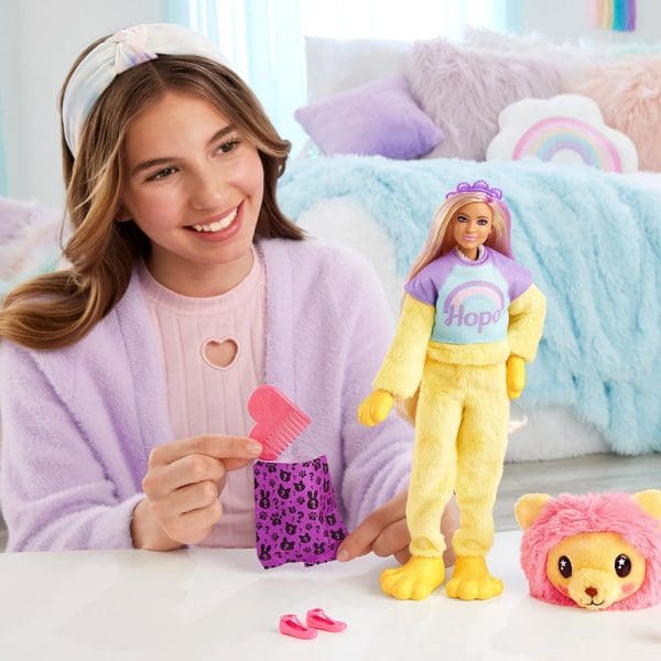 Igračka za djevojčice Lutka Barbie u setu s dodacima iznenađenja Cutie Reveal Lav