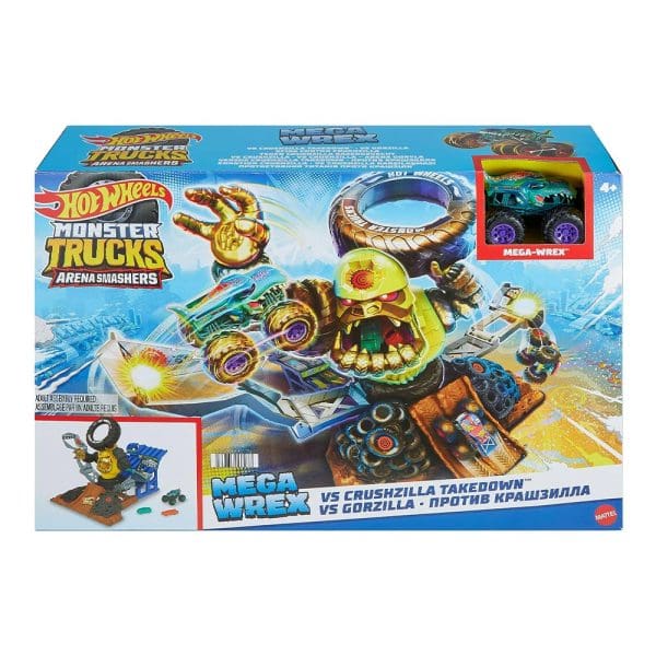 Hot Wheels Monster Trucks dječji set za igru s autićima Mega Wrex protiv Crushzille