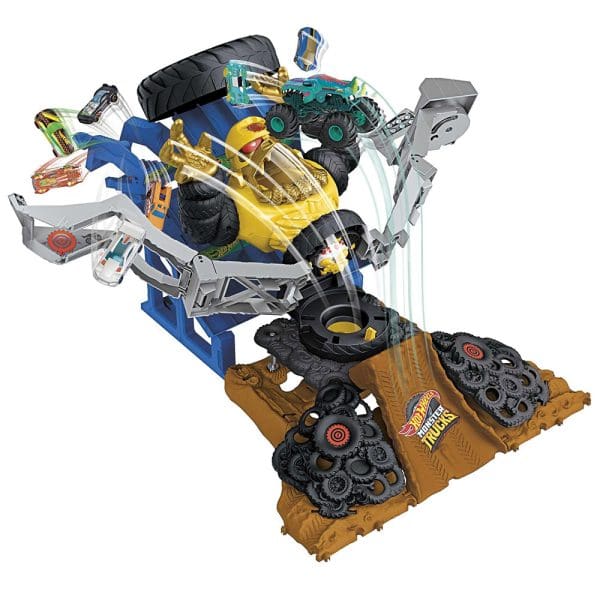 Hot Wheels Monster Trucks interaktivni set za igru s autićima Mega Wrex protiv Crushzille