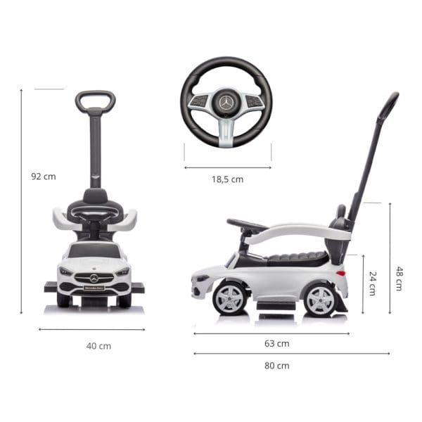 Dječji auto guralica Mercedes C-Class Deluxe Dimenzije