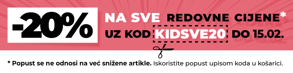 Kod za popust KIDSVE20 do 15.02.